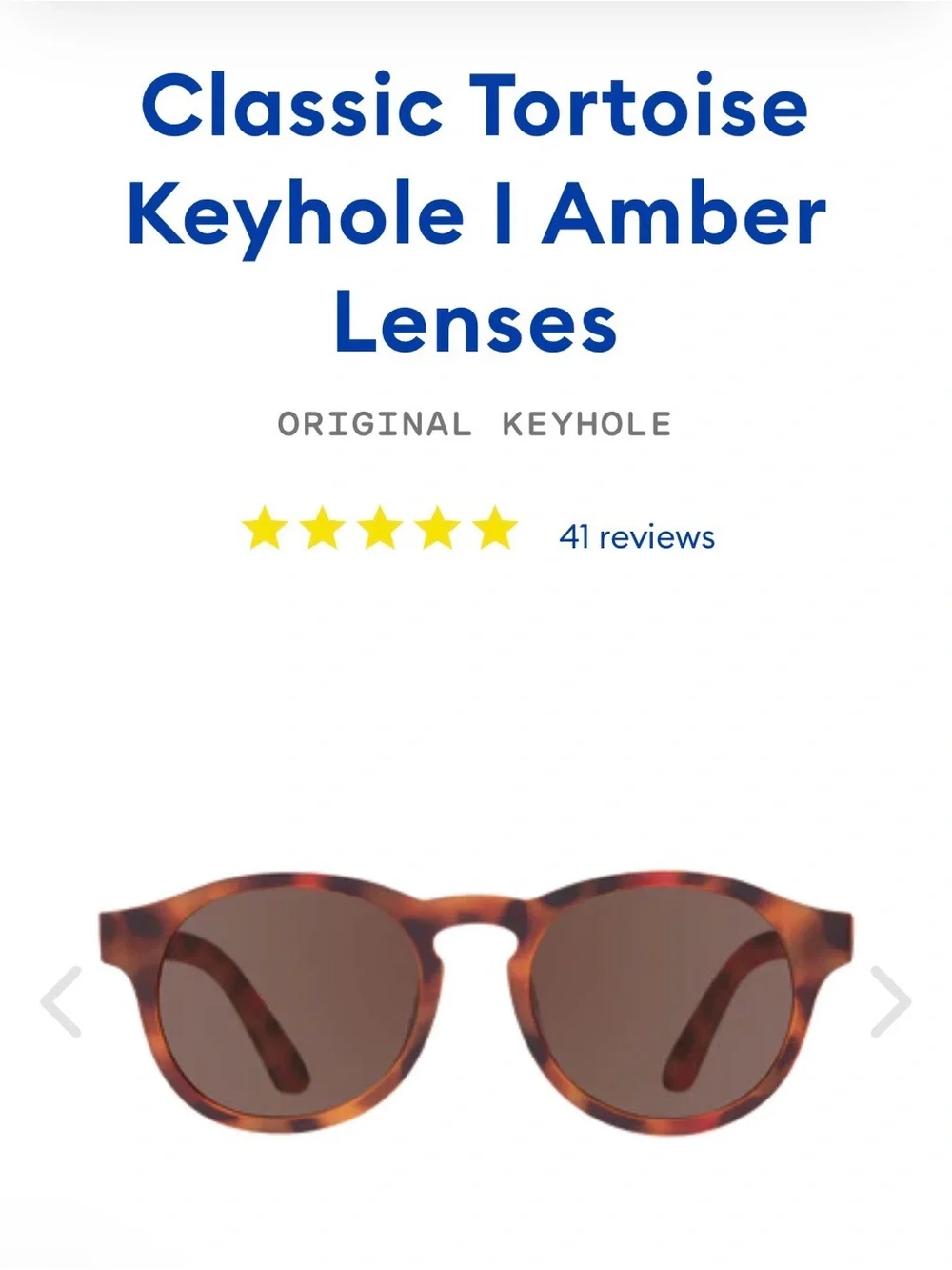 NWT Babiator tortoise keyhole sunglasses size 0-2yrs
